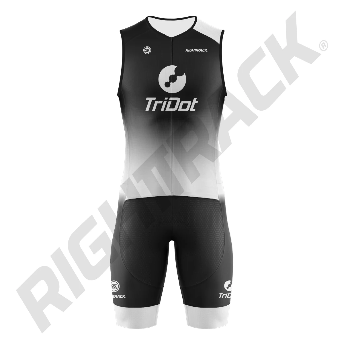 Pro TriDot Triathlon Trisuit 1PC Racesuit Clothing Unisex Jumpsuit Swimming Cycling Running Competition RIGHTTRACK Apparel