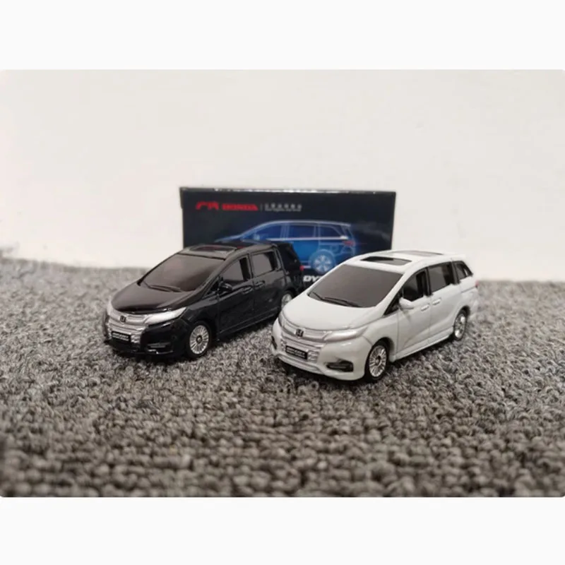 Diecast Model mobil Honda BREEZE, mainan anak laki-laki tampilan statis koleksi klasik dewasa hitam putih, Model mobil logam paduan 1/64