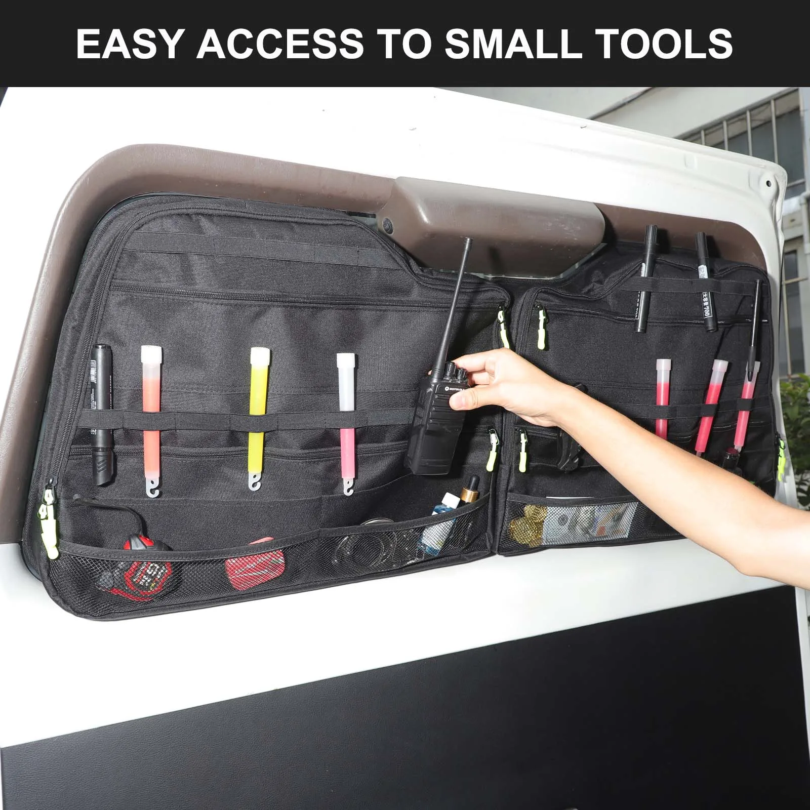 

For 1996-2002 Toyota Prado tailgate window bag, car rear tailgate window bag, storage bag, trunk organizer, auto accessories