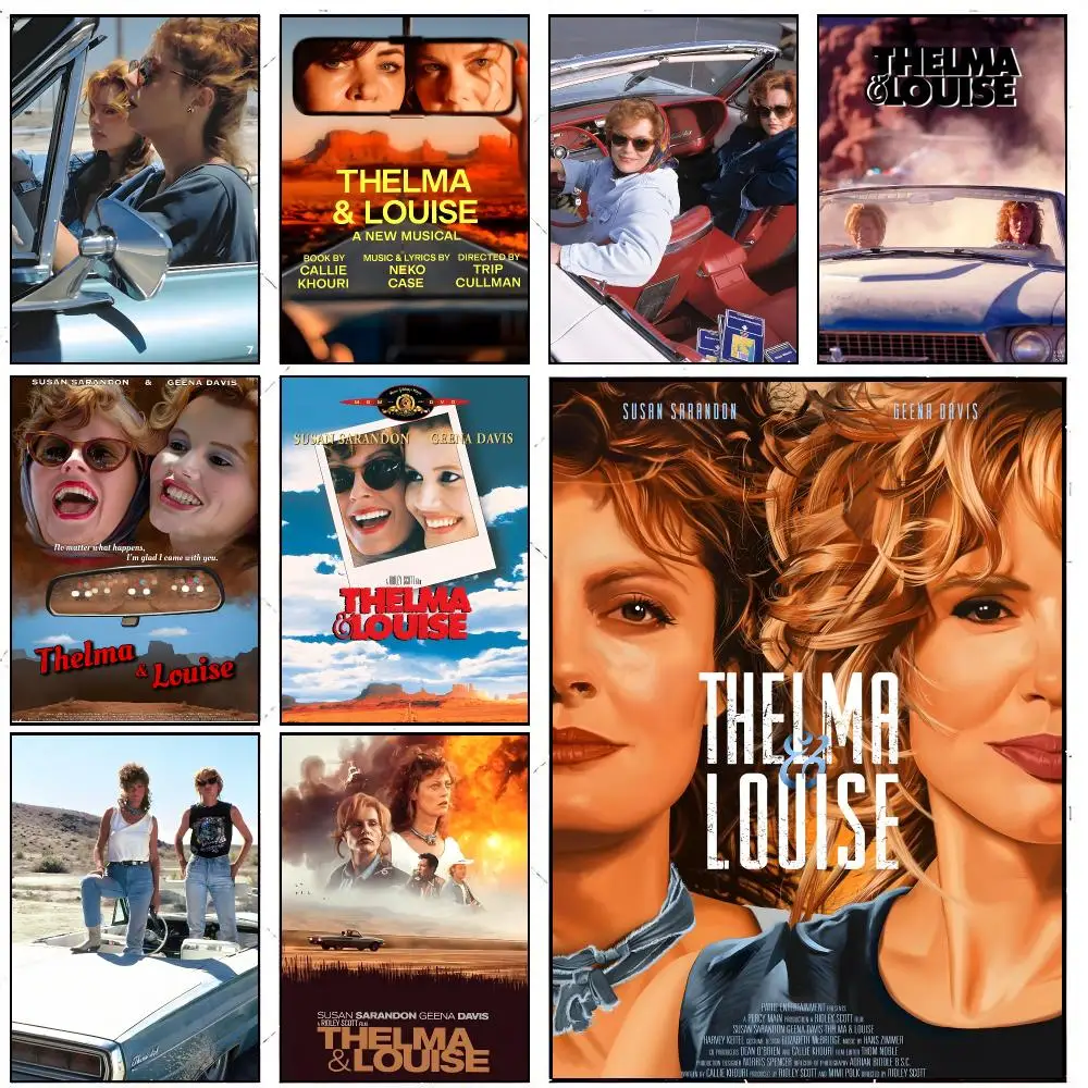 Movie T-Thelma L-Louise Poster Retro HD Art Sticky Wall Waterproof Home Living Room Bedroom Bar Aesthetic Decoration
