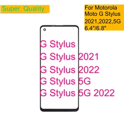 Replacement For Motorola Moto G Stylus 5G 2021 2022 Touch Screen Front Outer Glass Panel Lens LCD Front Glass With OCA