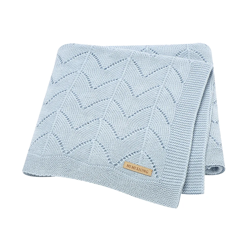Babydecken, weich, für Neugeborene, Jungen und Mädchen, Kinderwagen, Kinderzimmer, Wickeldecken, leichte Baumwollstrick-Schlafmatten für Kleinkinder, 100 x 80 cm