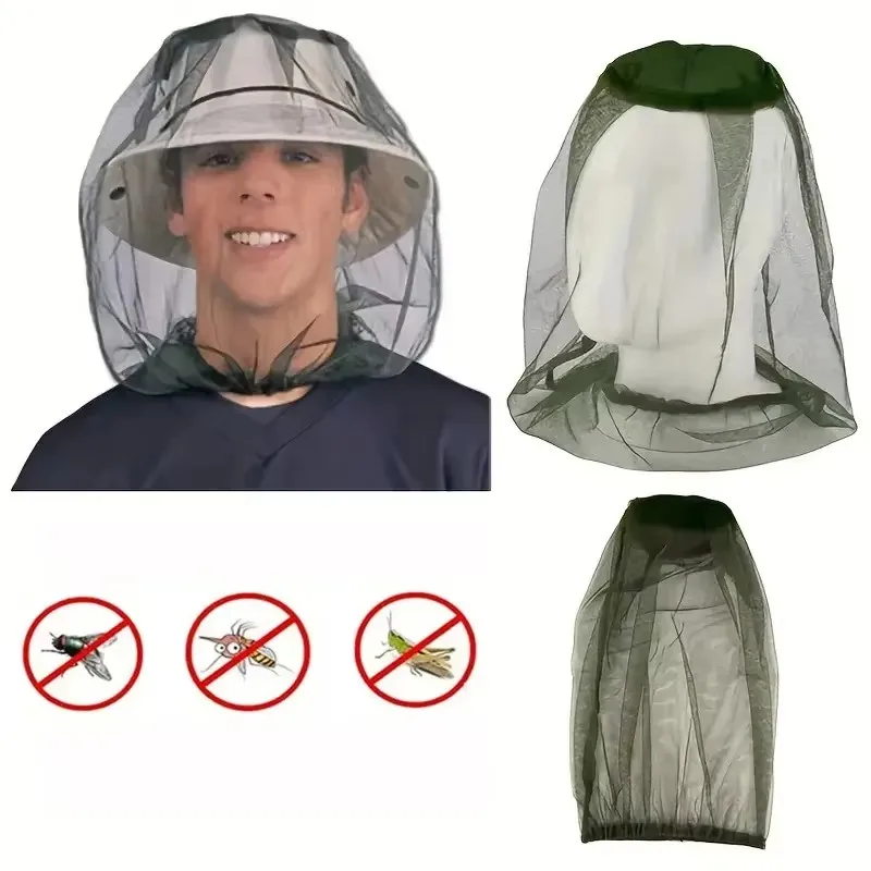 Outdoor Sonnenschutz Moskito Kopf Mesh Netze Garten Hut Belüftung Insekten-proof Hut für Wandern Camping Angeln Anti-biene Hut