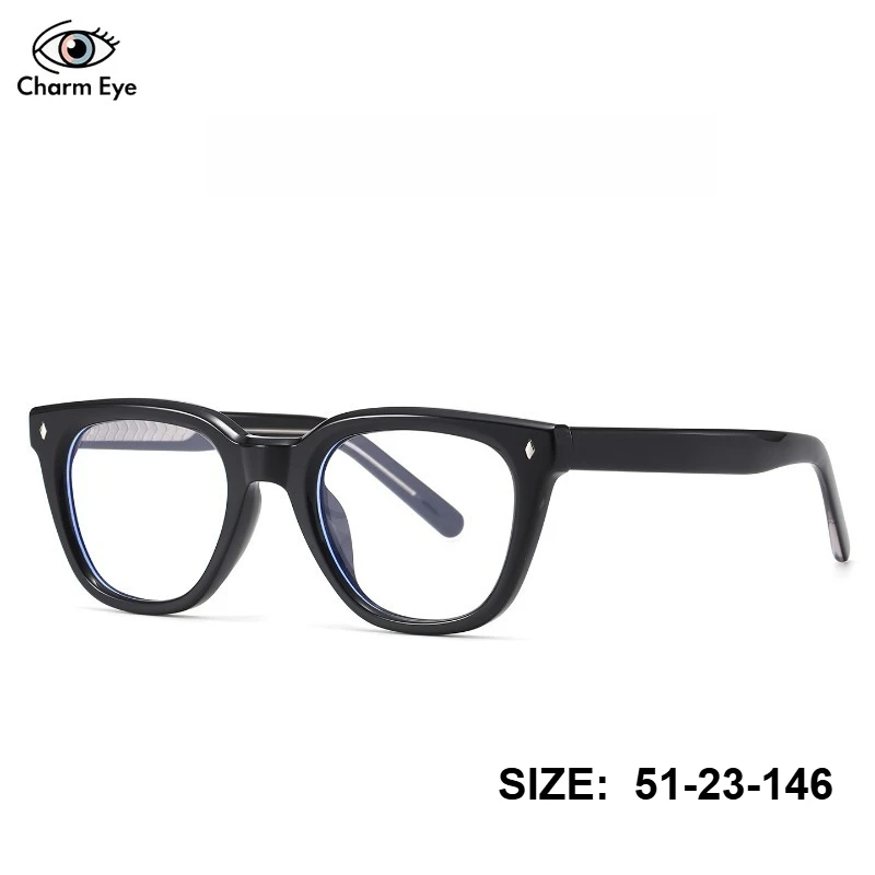 

Черные мужские очки с защитой от синего света, высококачественная ультралегкая оправа из ацетата, новые ретро-оптические очки для женщин, для коррекции близорукости и чтения