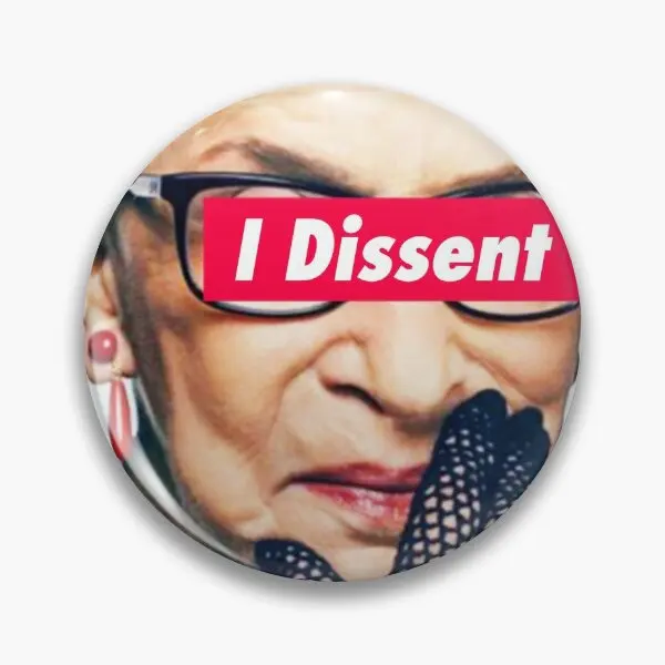 Notorious Rbg I Dissent  Soft Button Pin Hat Fashion Clothes Decor Metal Creative Lover Cute Women Cartoon Funny Badge Lapel Pin