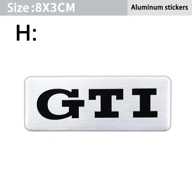 Car Aluminum Body Badge Trunk Decal Emblem Sticker For Volkswagen Rline R Polo T5 Golf 5 MK6 7 8 Passat GTD GTI Jetta T-ROC CC