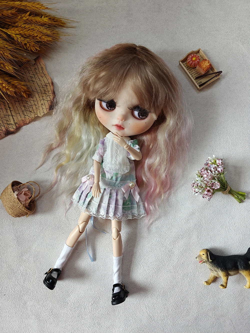 Blythe poppenkleertjes antieke jurk handgemaakte kant vintage jurk Ymy Licca Azones Ob22 24 27. poppenkleertjes voor blytheAccessories