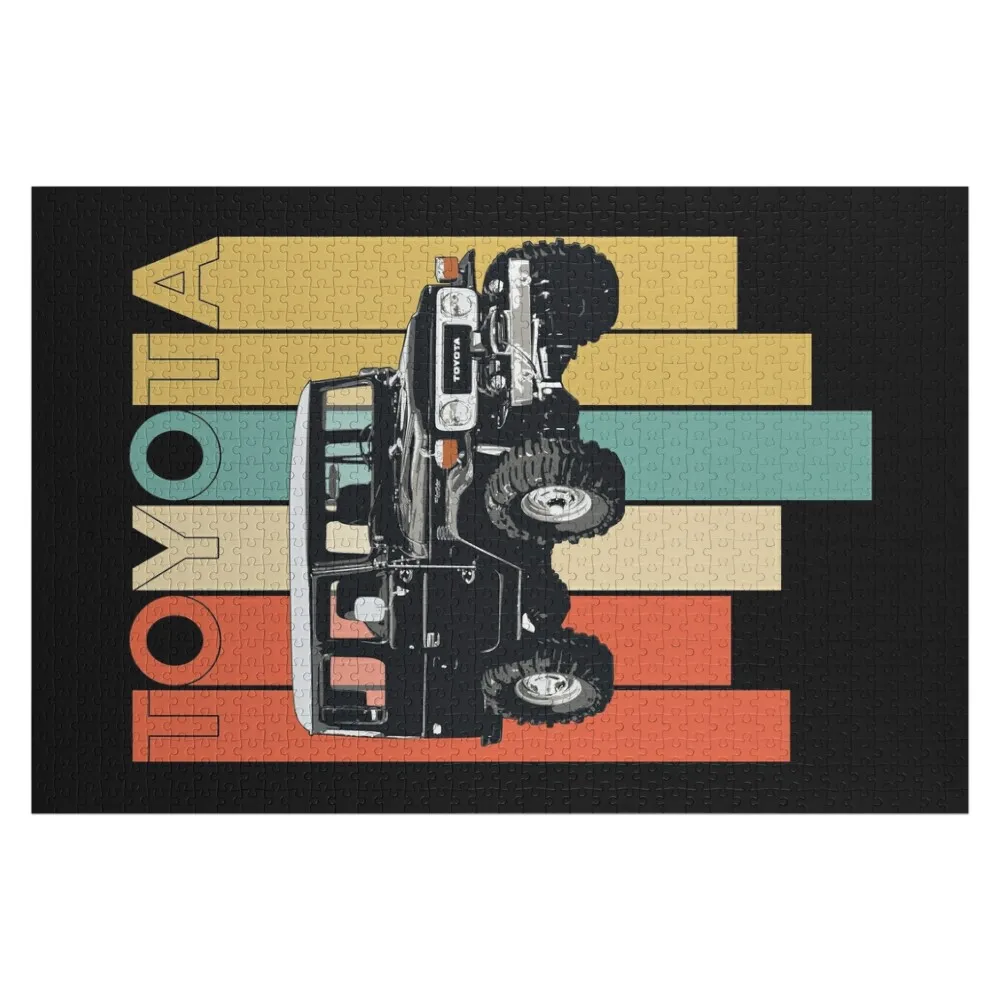 

FJ40 Land Cruiser Retro (on black) Jigsaw Puzzle Personalized Toy Customizable Gift Puzzle