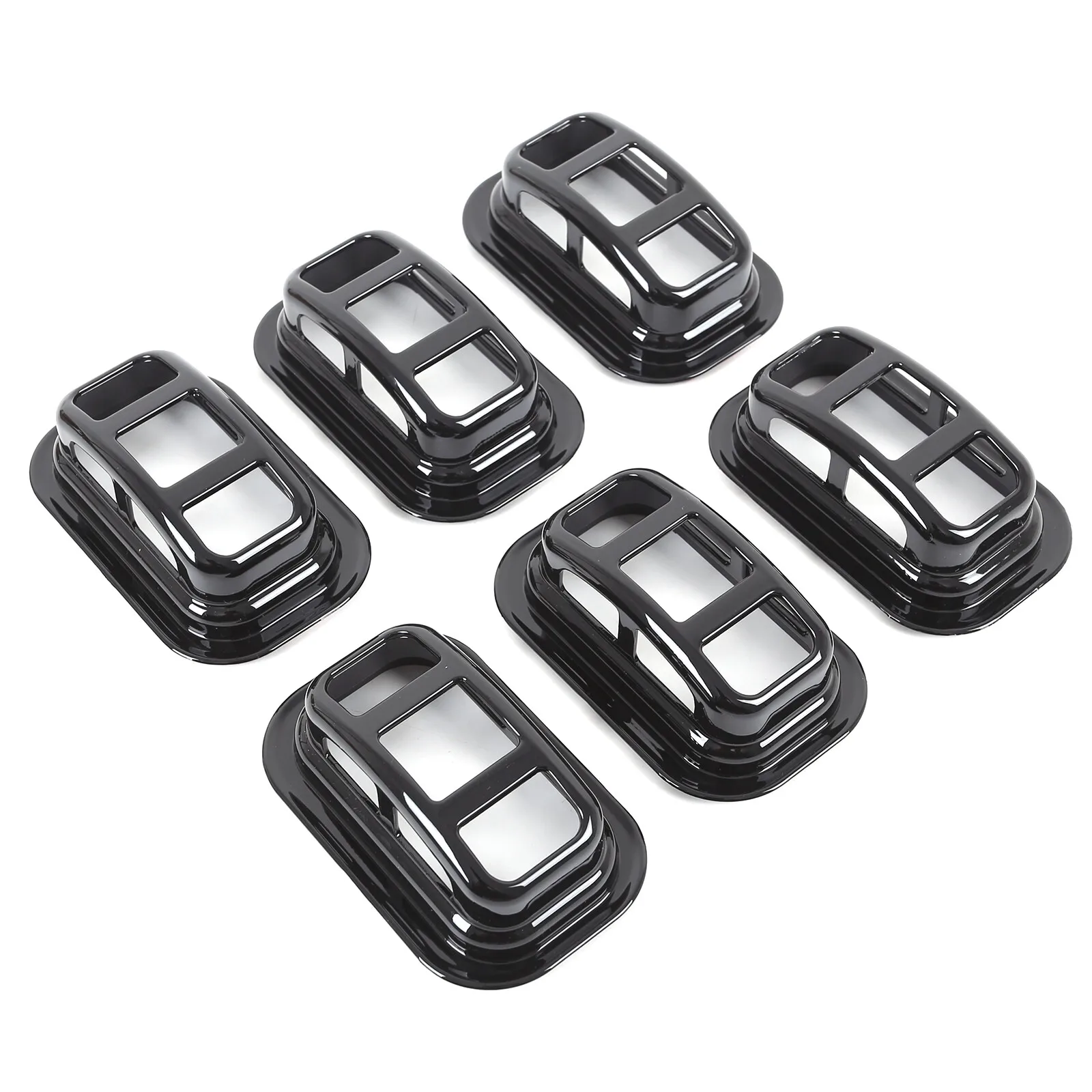 6 قطعة ABS لامع أسود سقف السيارة الخارجي غطاء خفيف ل هامر H2 SUV SUT 2003-2009 مصباح السقف حماية اكسسوارات الكسوة