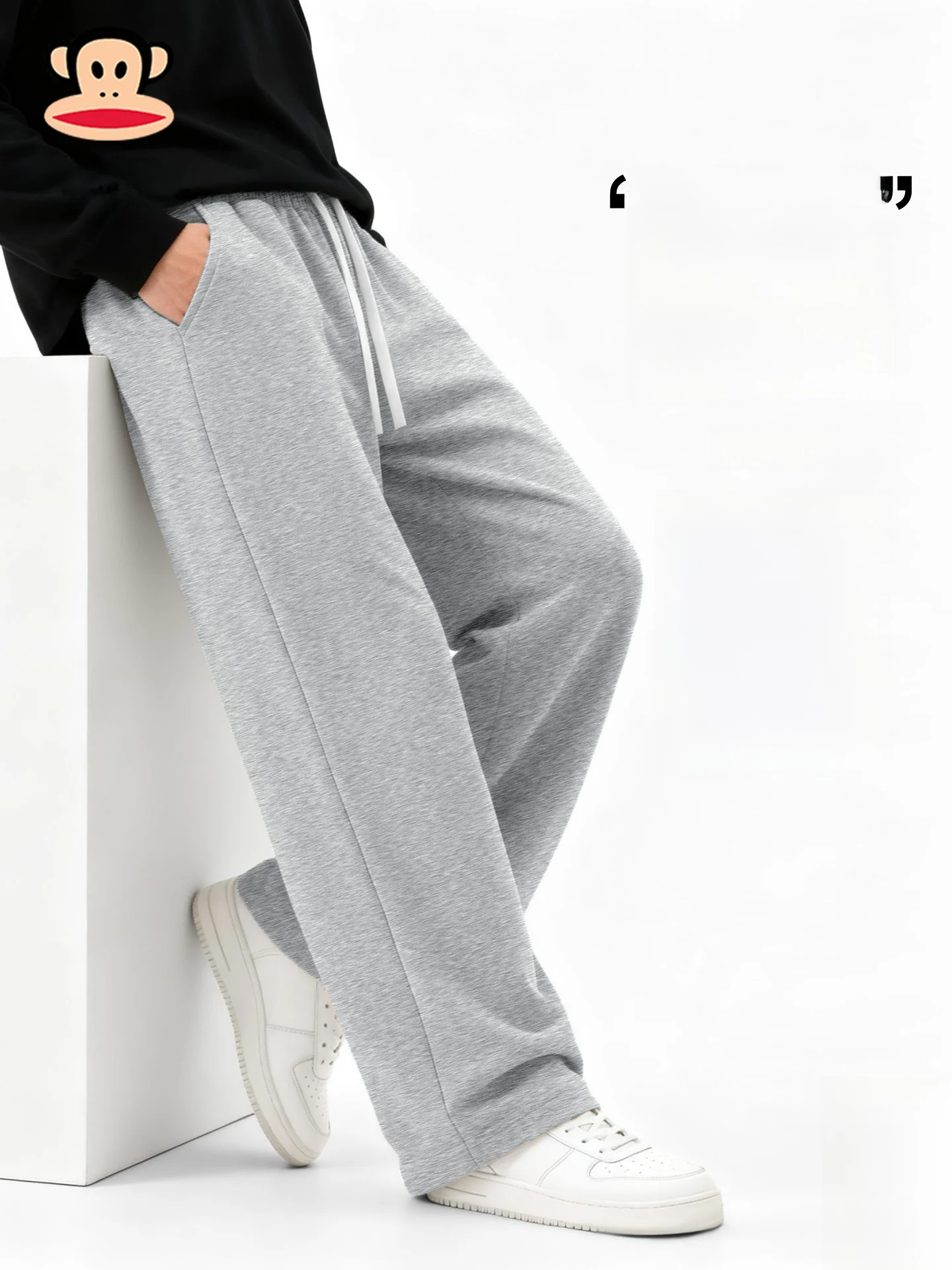 

Men's Casual Trousers Dstring ey Linen Sports Pants Spring New American Sle Straight Leg Cotton Polyester B...