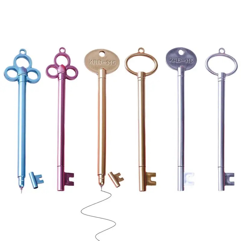 

Ручки для ключей в стиле ретро, 6X, форма ключа в стиле ретро, красивые ручки для журналов, милые новинки, декоративные школьные канцелярские принадлежности для школьных вечеринок, рисования