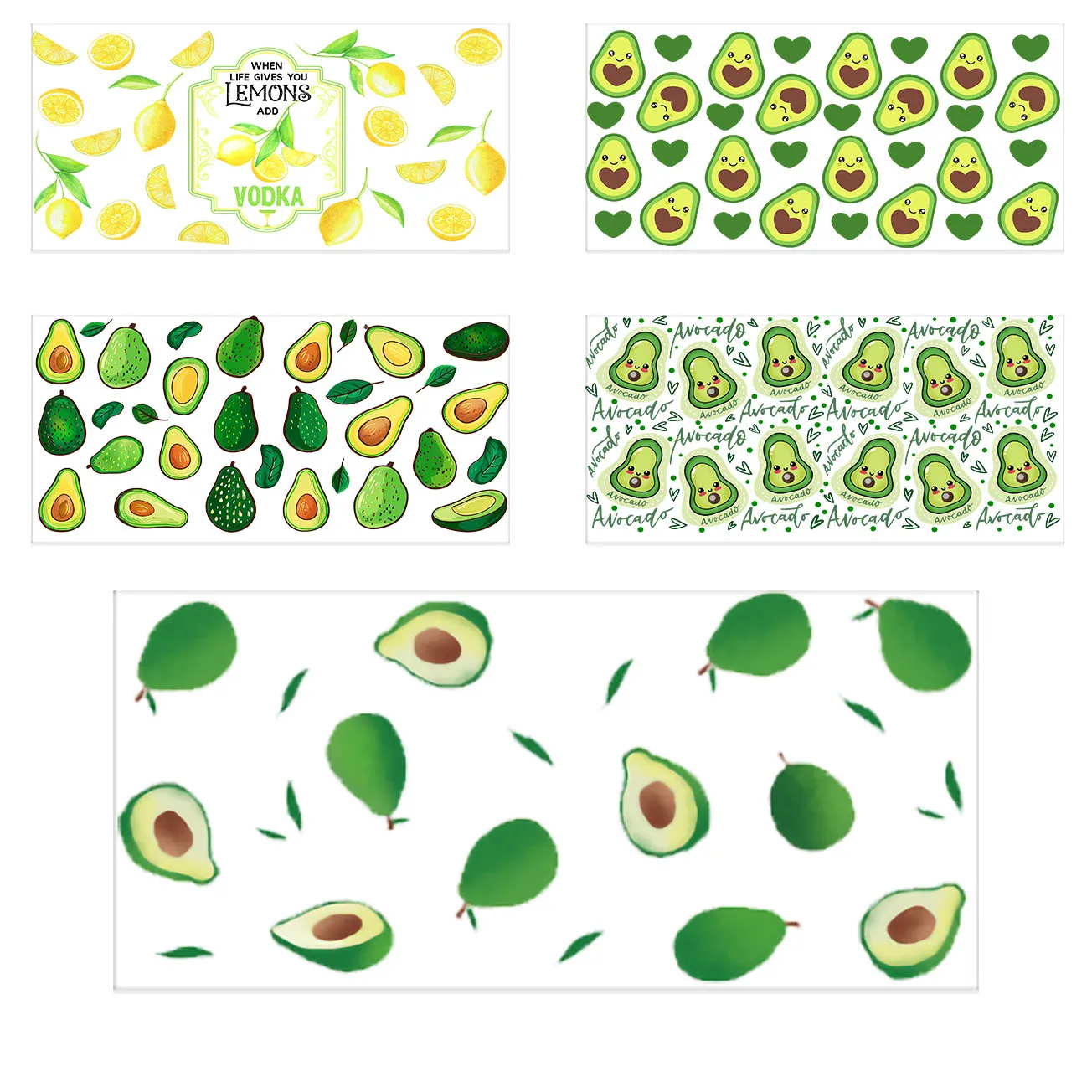 Fruit Themed Cup Wrap Colorful Design DTF Wrap For 16OZ Glasses Cups Bottles DIY Decal UV DTF Wrap Transfer Stickers