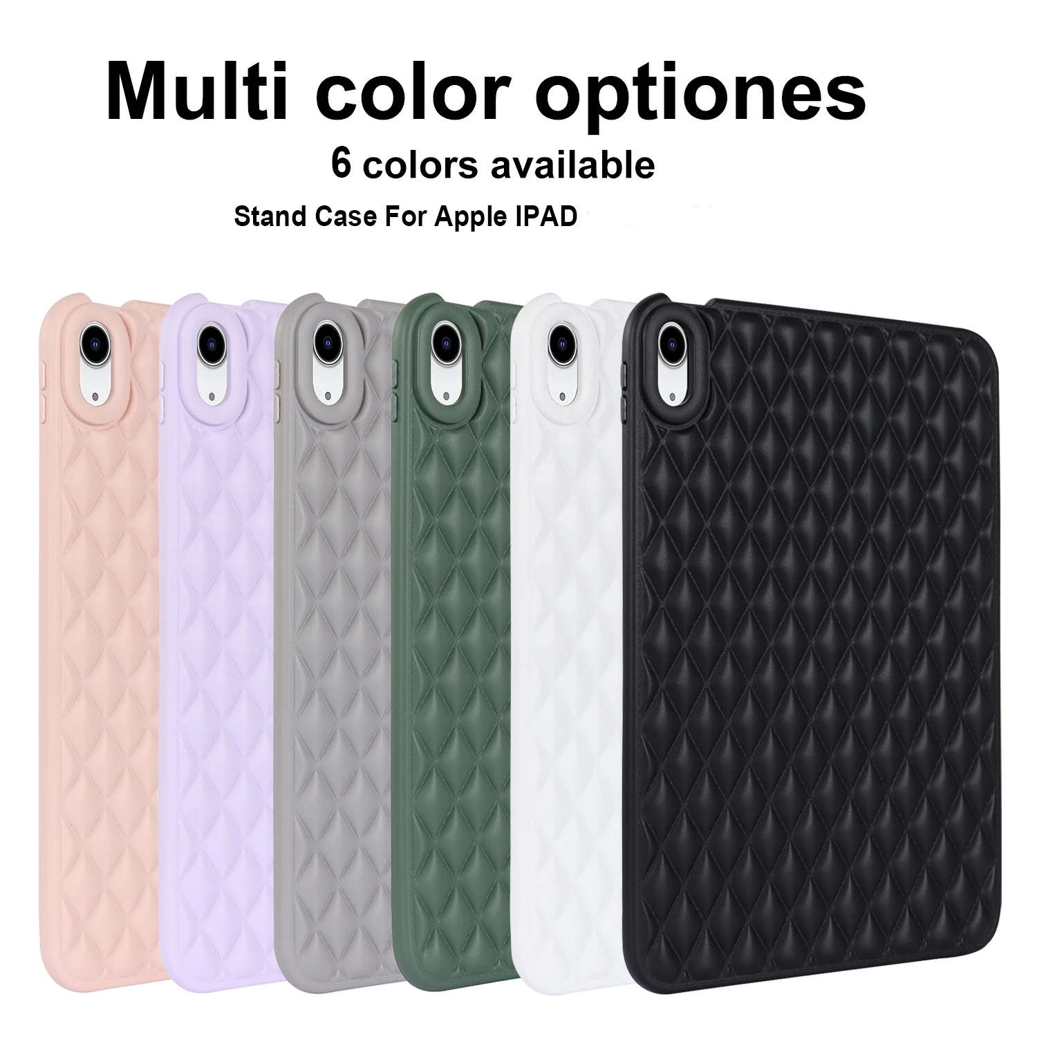 Soft TPU Solid Color Fashion Ipad Back Cover Protective Shockproof Case for iPad 5 6 10 Mini 4 5 6 Air 2 3 4  7.9 10.2 10.5 Inch