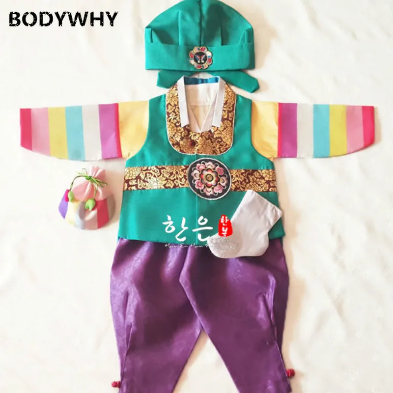 Hanbok Suit New Child Costume 1-week-old Korean Fabric Boy Latest Children Boys Special Clothing Gifts High Quality Hot Sale