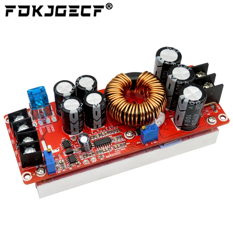 DC-DC 1500W 30A Voltage Step Up Converter Boost CC CV Power Supply Module Constant Current Module With Fan 10-60V to 12-90V