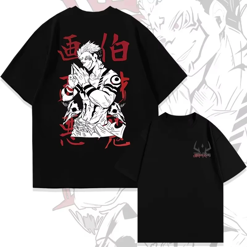 

Jujutsu Kaisen Anime Itadori Yuji Handsome Print Summer Women's T-shirt Casual Breathable Trend Street Women Clothing Fashion