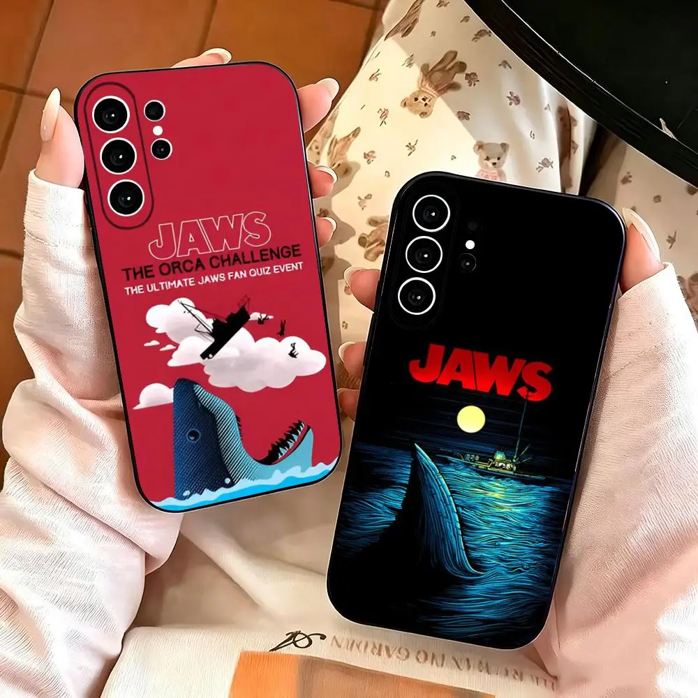 JAWS C-Classic Movie Phone Case Phone Case For Samsung S26 S25 S24 S23 FE Plus Ultra A57 A37 A27 A17 A16 A26 A15 A55 A14 Black S