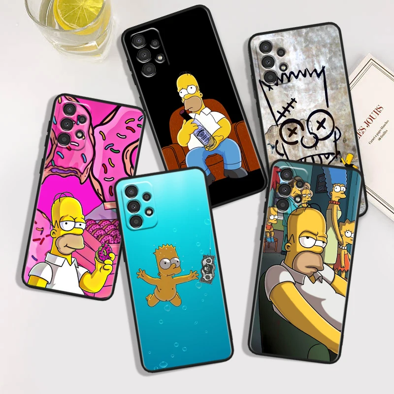 The Simpsons Disney For Samsung A54 A53 A52S A34 A33 A73 A72 A32 A24 A23 A22 A14 A13 A03S 5G Black Phone Case Phone Case