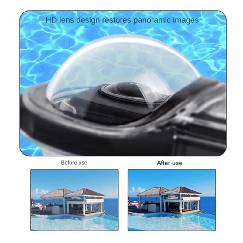 Underwater Protective Shell Diving Shell Waterproof Case For Insta360x3 Diving Shell 50M Panoramic Motion Camera Accessories