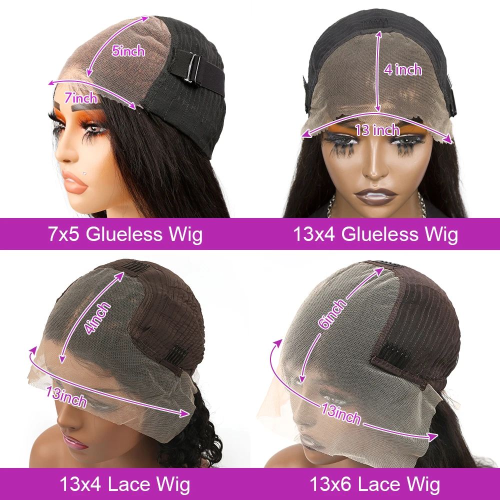 13x4 غلويليس الدانتيل شعر مستعار أمامي شعر الإنسان مستقيم 13x6 HD شفاف الدانتيل الباروكات الأمامية قصيرة بوب شعر مستعار للنساء ريمي 250% الكثافة