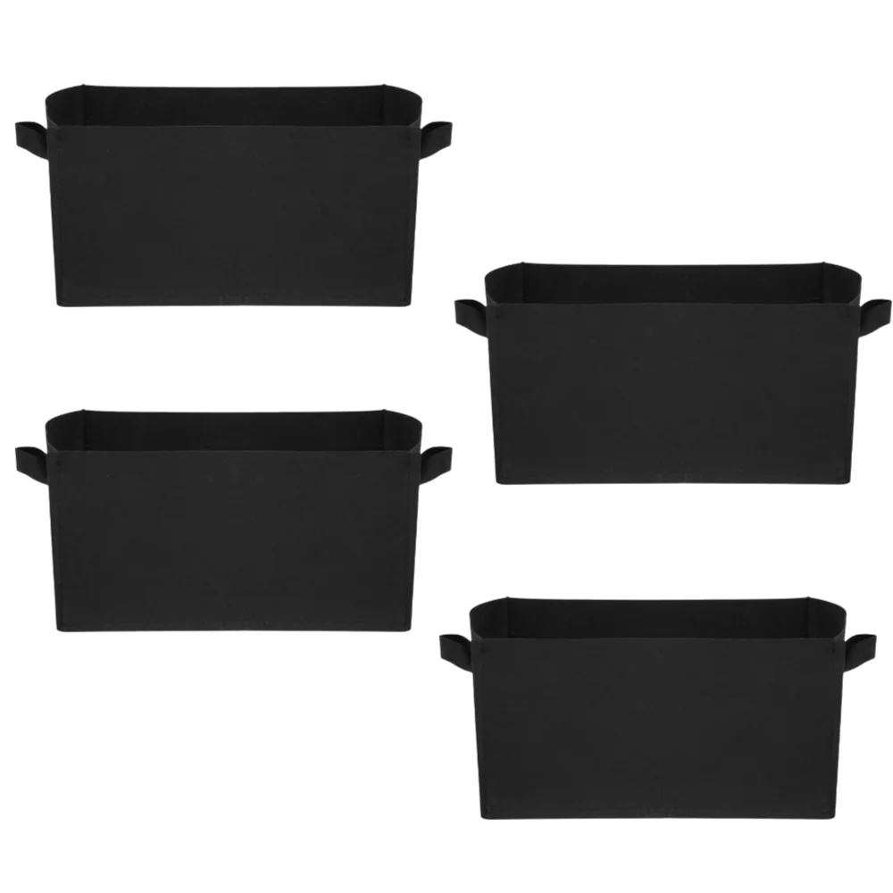 4 Bolsas de Cultivo Cuadradas de Tela No Tejida con Asas, Macetas de Jardín de 40 x 30 x 20 cm/60 x 30 x 20 cm, Bolsa de Cultivo Portátil para Vegetales