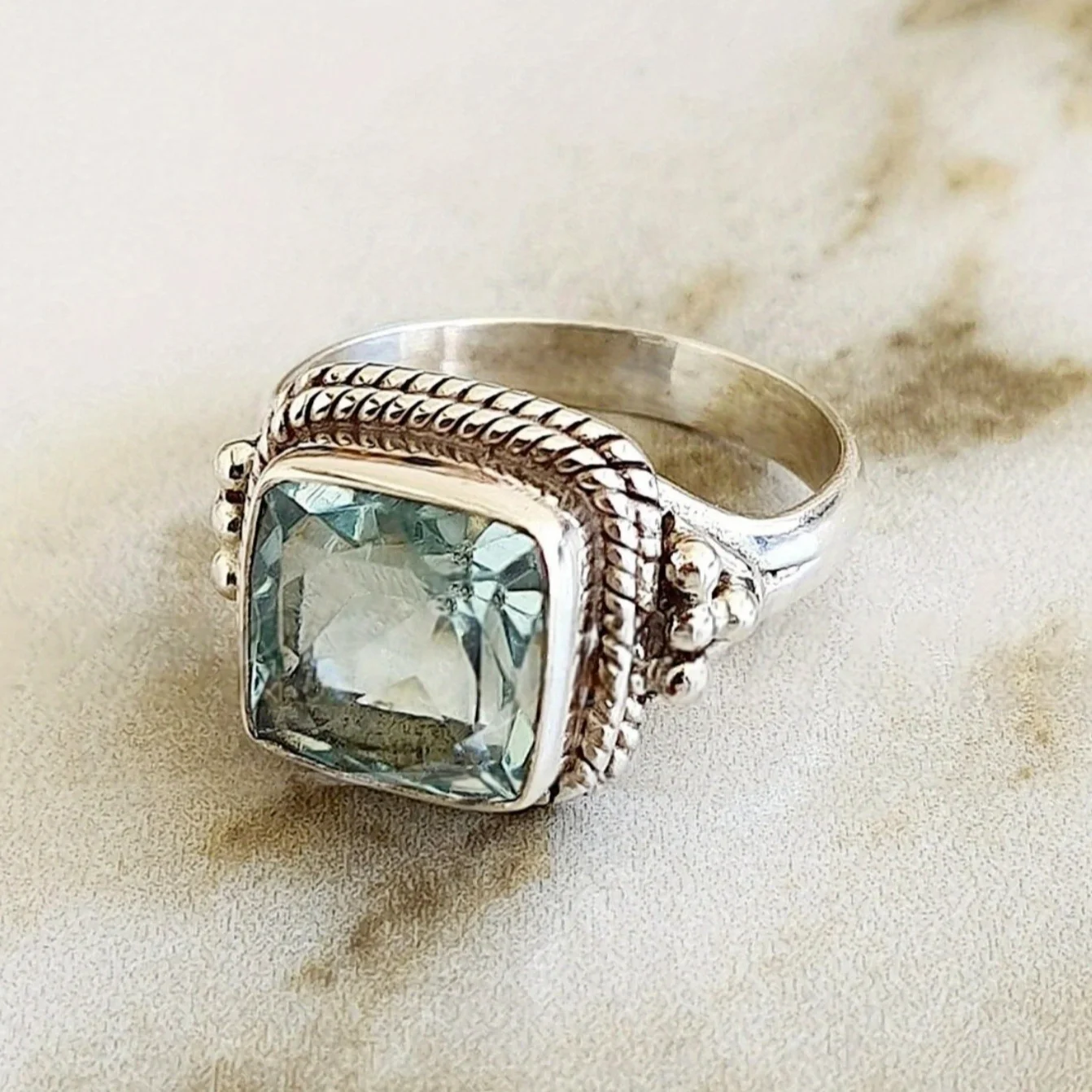Vintage Trend Geometric Floral Women's Rings Niche Design Ethnic Holiday Party Accessories Jewelry Gifts