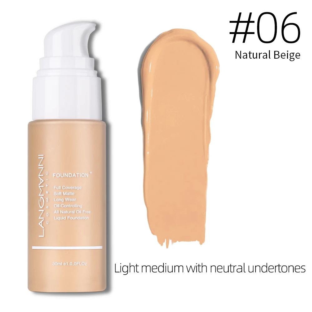 Crème de fond de teint liquide pour le visage, correcteur, contrôle de l'huile, imperméable, haute couverture, maquillage, longue durée, cosmétiques naturels pour le visage