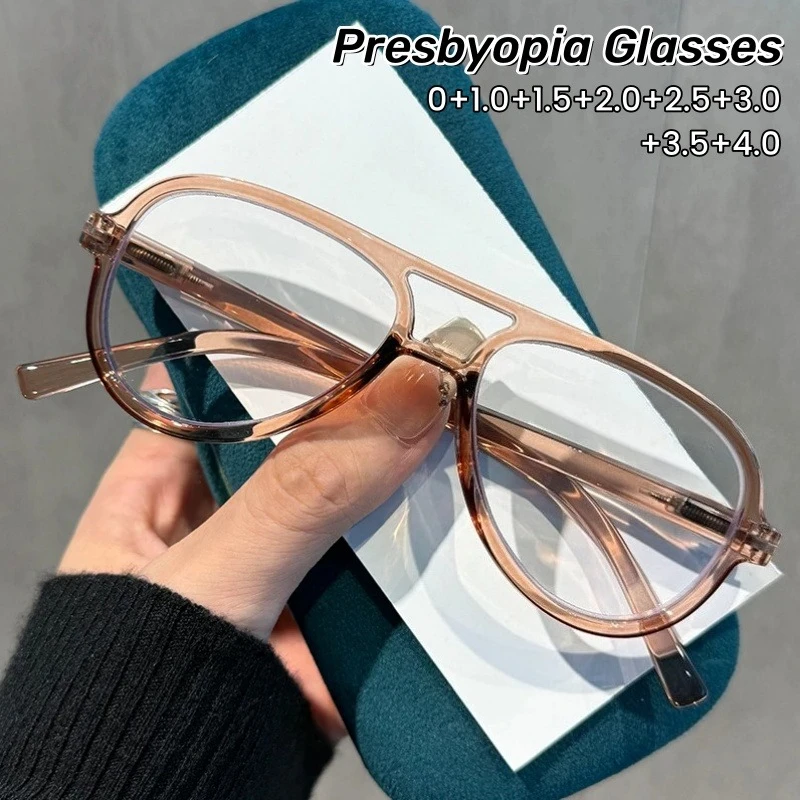 

Retro Fashion Toad Frame Anti Blue Reading Glasses for Women and Men Versatile High-definition Eye Protection Eyeglasses