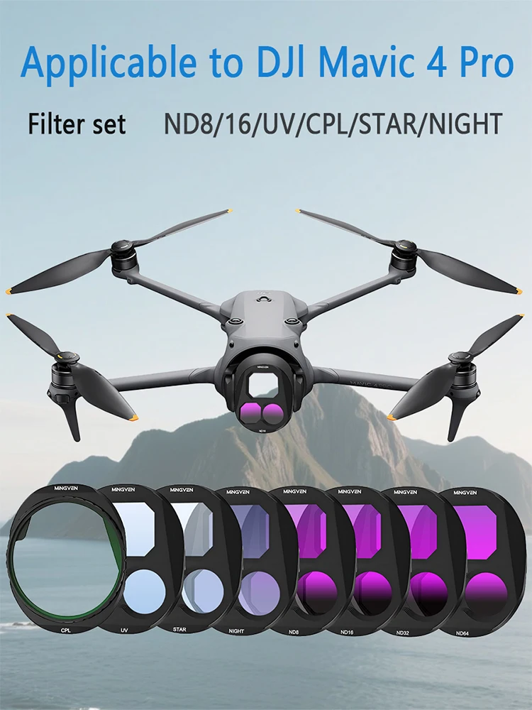 

Filters for DJI Mavic 4 Pro Gimbal Lenses HD Optical Glass Filters ND/CPL/MCUV/NDPL Gimbal Filter Kit Mavic 4 Pro Accessories