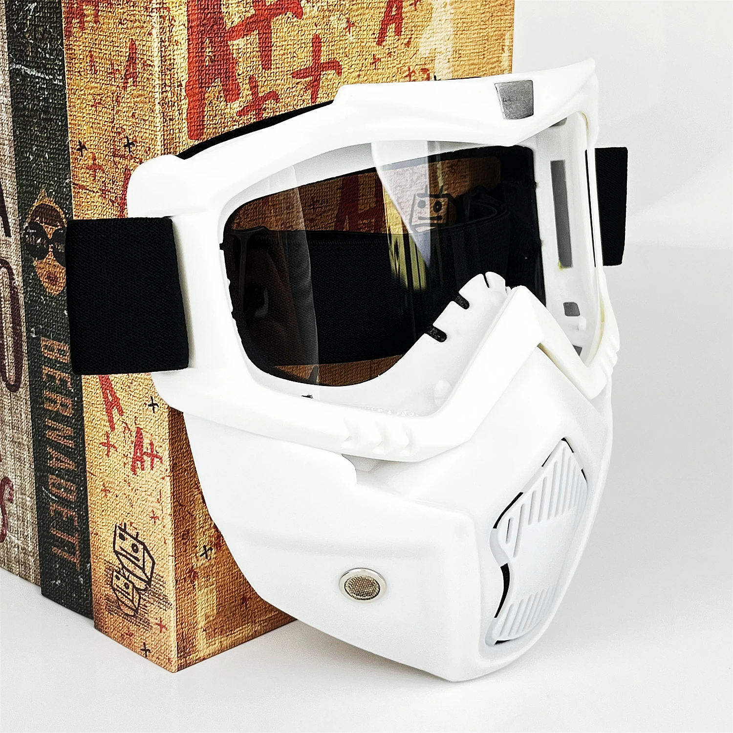 Detachable Full Face Riding Mask, Windproof Sandproof, Wide Field of View & Breathable for ATV Motocross