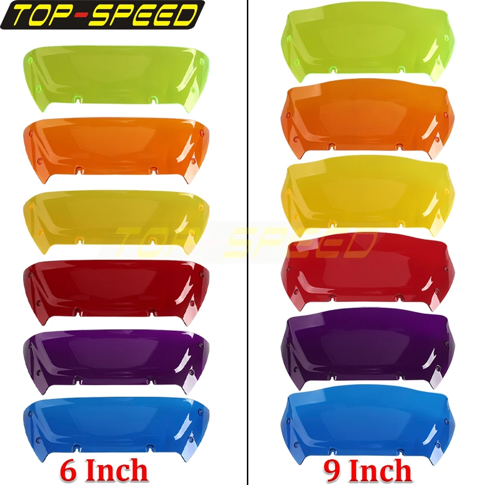 For Harley Touring Road Glide FLTRX FLTRXSTSE 2024 FLTRXSE 23-25 Motorcycle 6/9" Wind Splitter Windshield Windscreen Front Glass