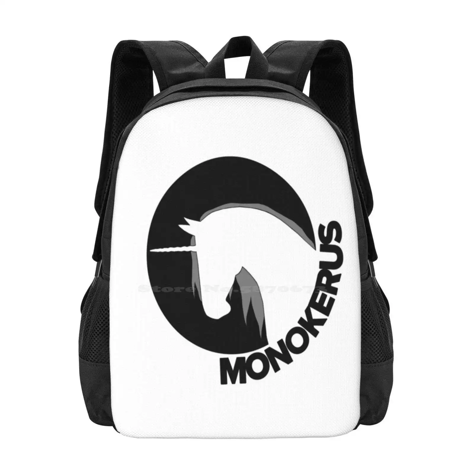 

Black Monokerus Logo School Bags For Teenage Girls Laptop Travel Bags Unicorn Monokerus Esme Silverforce Star Stable