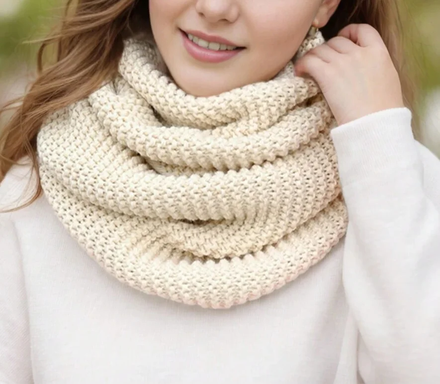 2025 herbst winter frauen Einfarbig Modische Winter Warme Gestrickte Schal Langen Schal Frauen