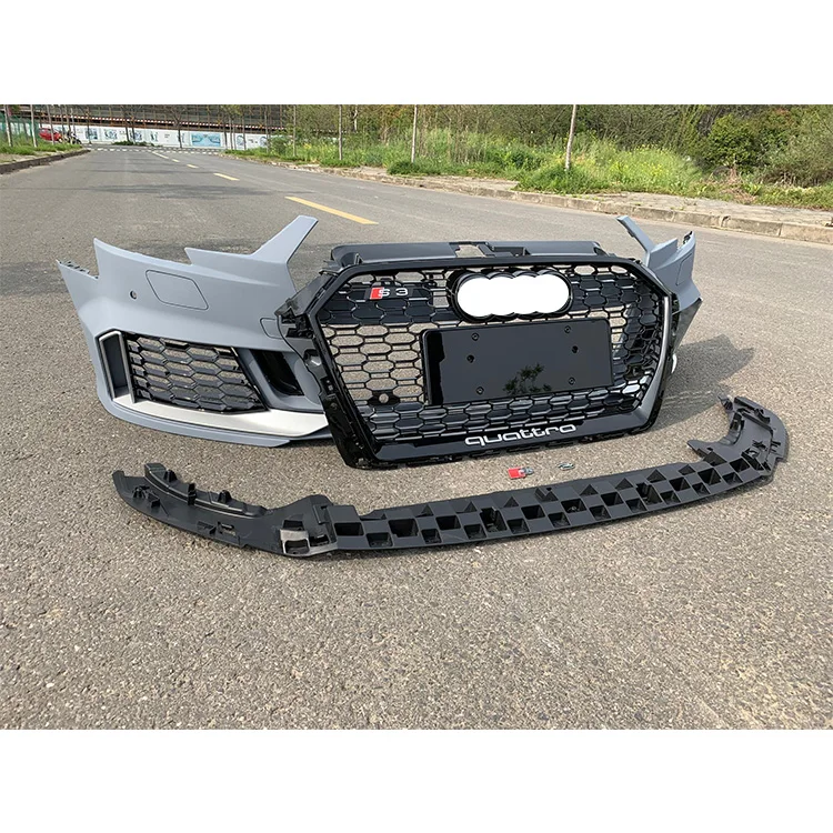 Front bumper with grill for general version A3 cosmetic into rs3 car body kits rear bumper 2017 2018 2019 2020