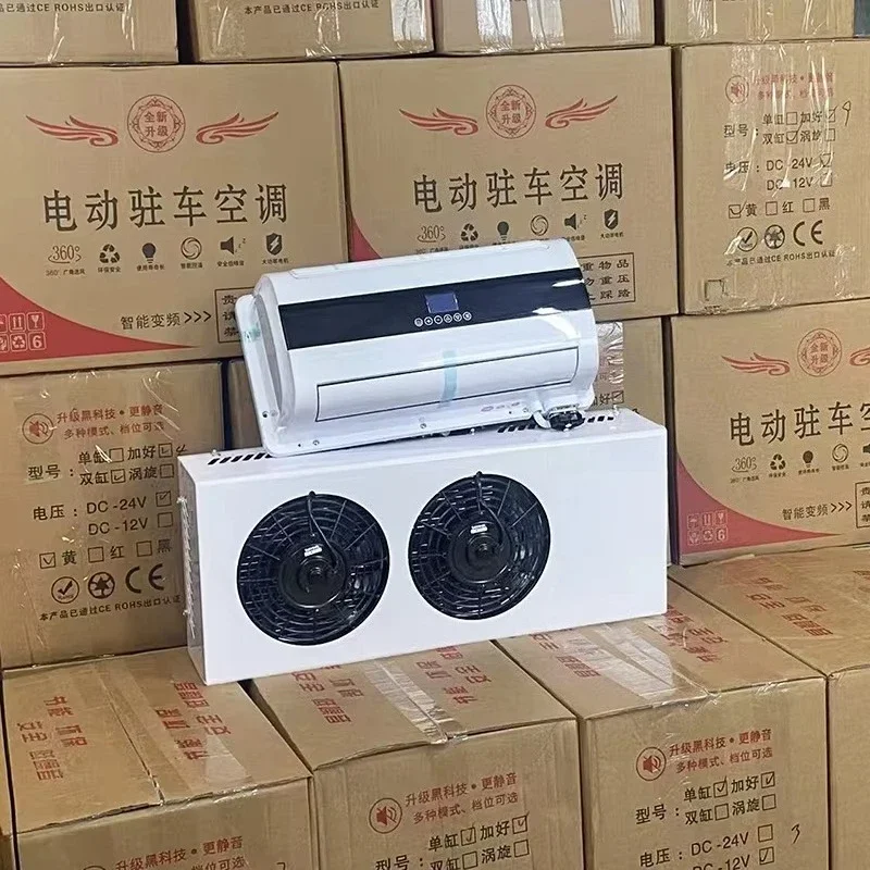 New Condition 12 V 24v Thermostat Controlled Diesel Air Conditioning System Truck RV Parking Cooler Car 12 V RV Truck