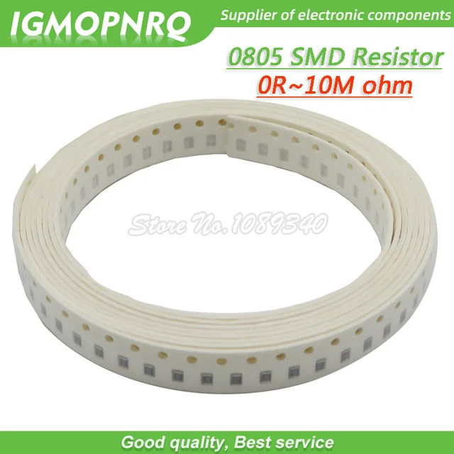 300 sztuk 0805 Rezystor SMD 0R ~ 10M 1/8W 0 1 10 100 150 220 330 ohm 1K 2.2K 10K 100K 0R 1R 3.3R 5.6R 100R 150R 220R 330R 1M 10M