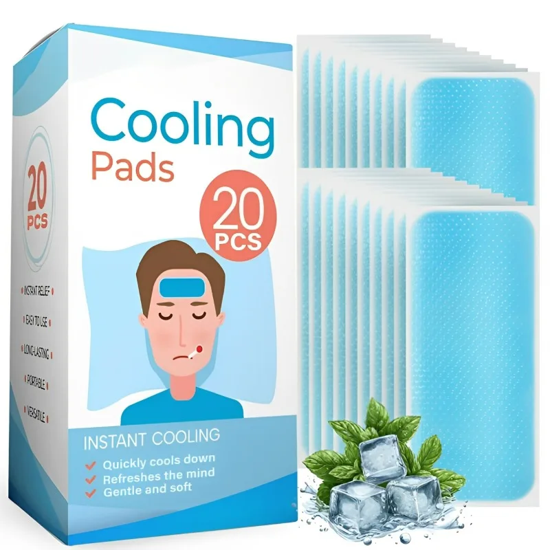 Phone Baby Cooling Patch Multifunction Ice Cool Patch Cold Compress Physical Cooling Heatstroke Prevention for Phone Baby Adults