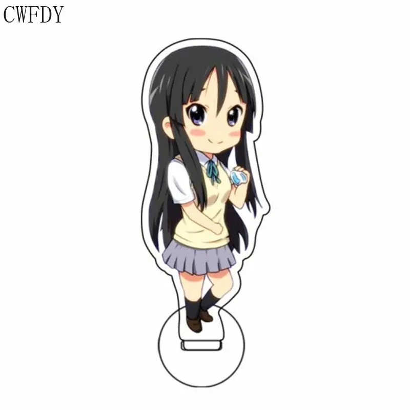 Cute K-ON! Figures Arcylic Stand Hirasawa Yui Akiyama Mio Nakano Azusa Anime Keychain Desk Display Collection Charm Llavero 10CM