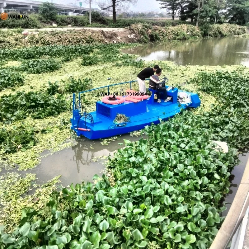 

Professional Aquatic Vegetation Harvester & Water Hyacinth Remover | Submersible Plant Cutter for Lakes,