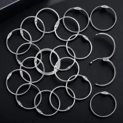 

50 шт. компактных металлических кольцевых переплетных колец повышенной прочности для флеш-карт, заметок, папок, ежедневного использования, дома, офиса, школы