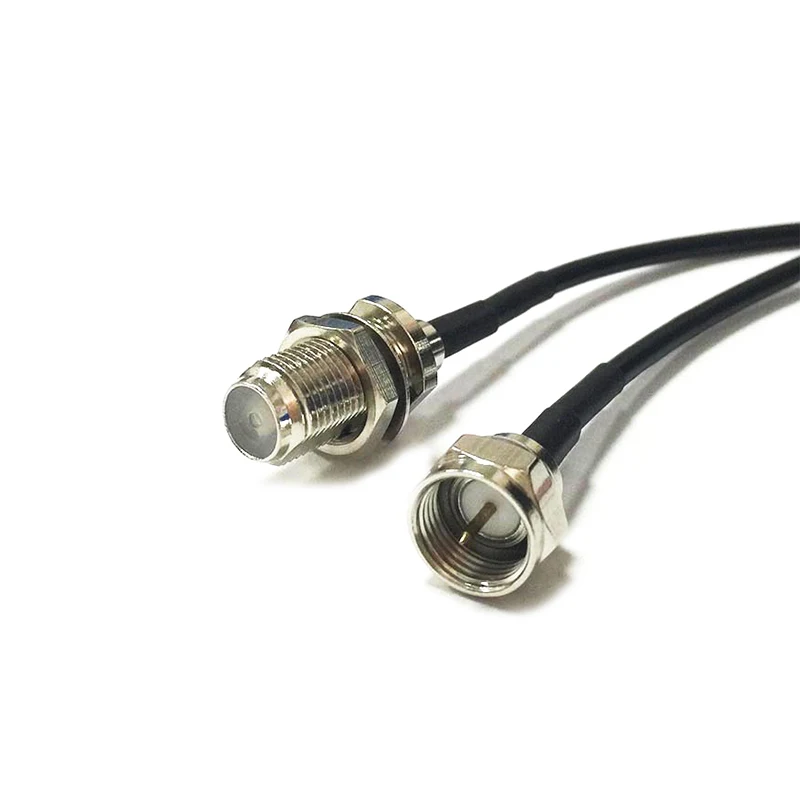 F Type Male to Plug Female Jack RF Pigtail Cable Adapter RG174 20cm/30cm/50cm/100cm Wholesale New