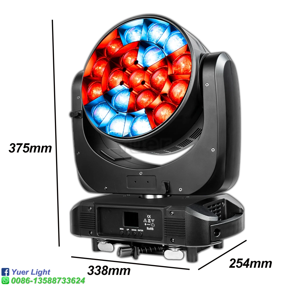 Flight Case 4Pcs/Lot Big Bee Eye 19x20W LED Zoom Wash Moving Head Light DMX512 DJ disco light K10 K20