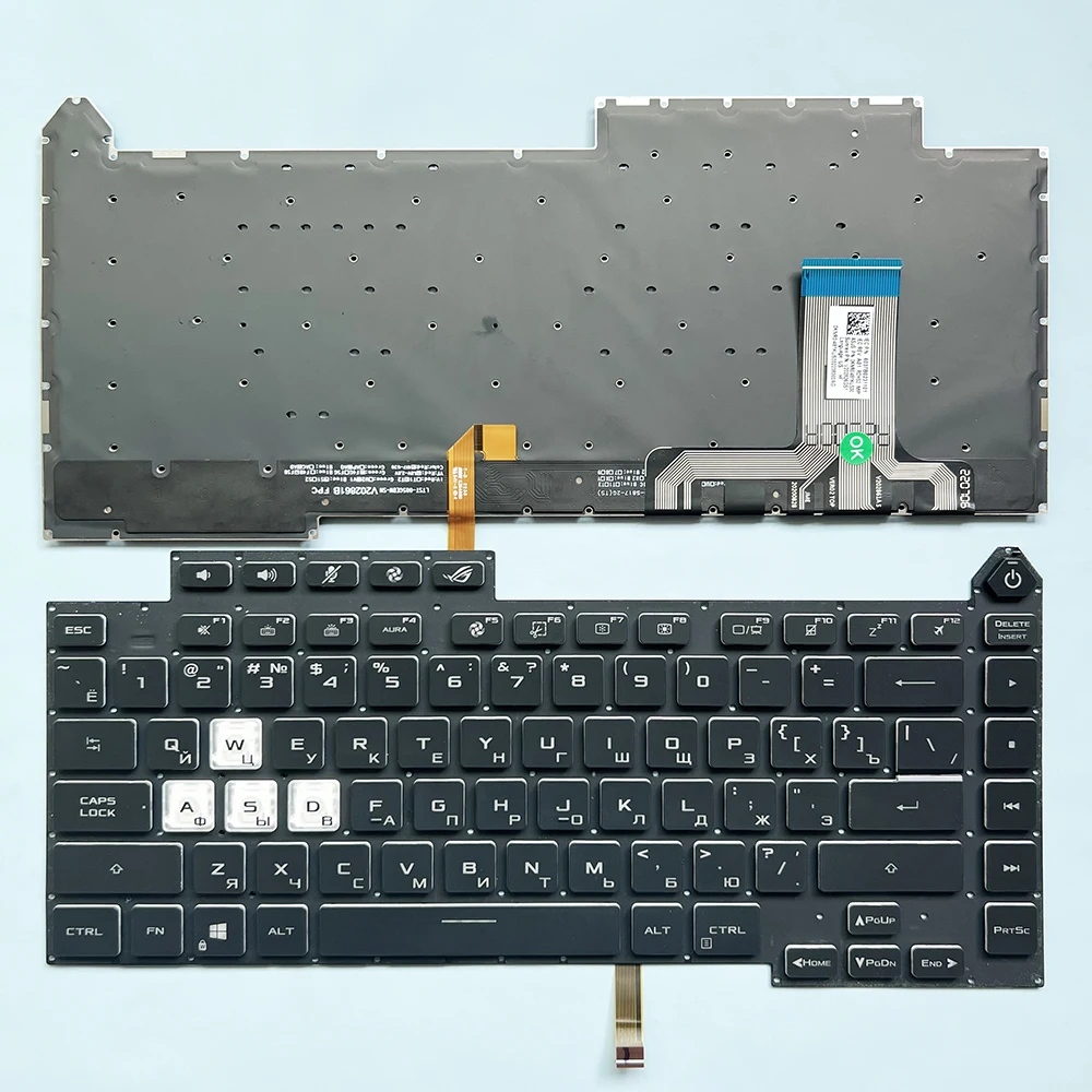 Imagem -03 - Teclado Russo e Latino da Asus Rog Strix G513 us G15 G513q G513rc G513rm G513rw G513qr G513qe qm G513im G513ic G513qecc Rgb
