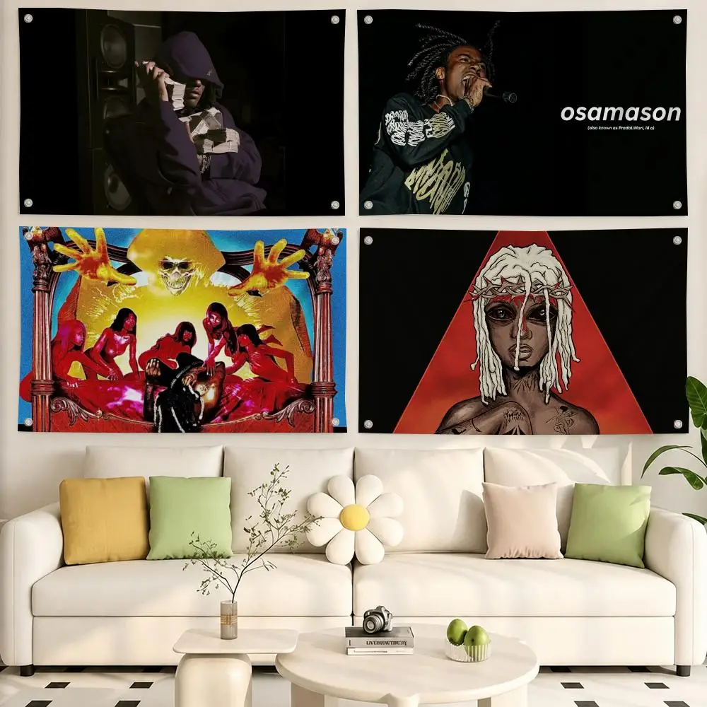 Singer OsamaSon Flags Flags, Room, Dormitory, Camping, Party, Home Decor Gifts