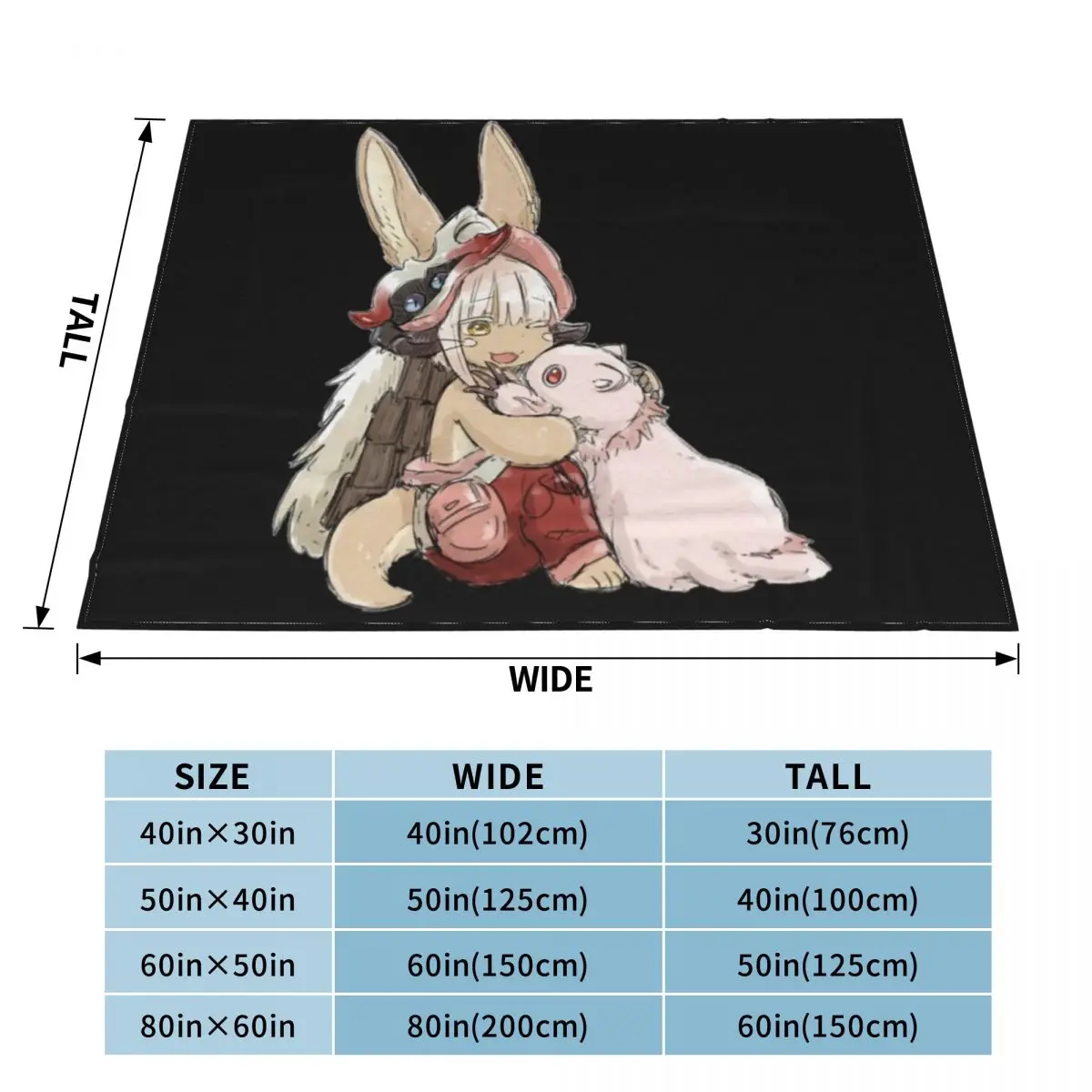 Made in Abyss Anime Classic Throw Blanket Large Hair Decorative Sofa Blankets