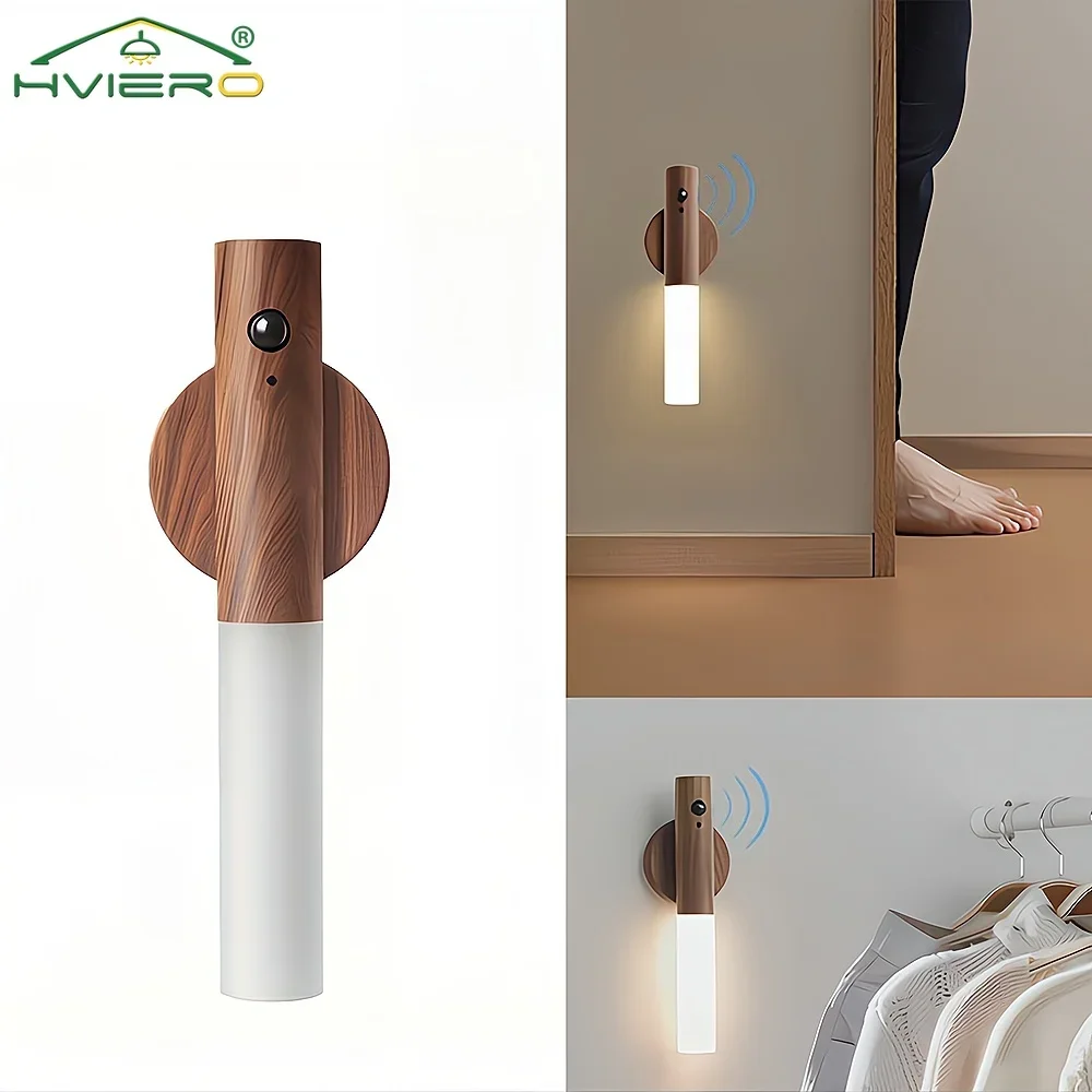 

Intelligent Human Body Induction Night Light LED Rechargeable Corridor Cabinet Wall Lamp Household USB Powered Mobile Lighting