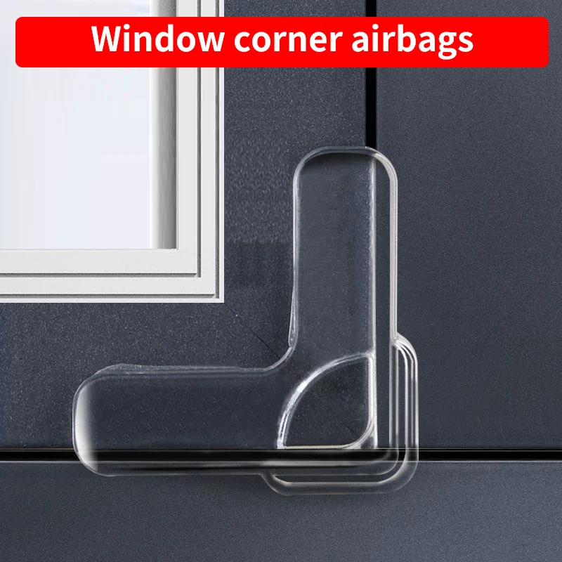 4pcs Window Corner Protector Children Anti-Collision Airbag Self-Adhesive Safety Protection Soft Silicone Edging Table Corner