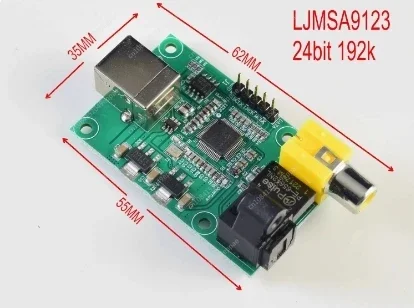 New for LJM SA9123 USB to SPDIF Optical I2S Output 24BIT 192K Decoding Board HiFi SA9123L DAC