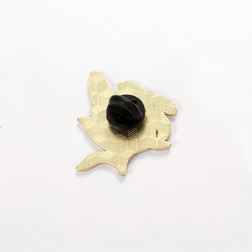 Art Lily Enamel Pin | Fashion Flowers Decorative Brooches, Pink Zinc Alloy, Non-metal Back Buckle, Floral Pattern, Grace Theme view 5