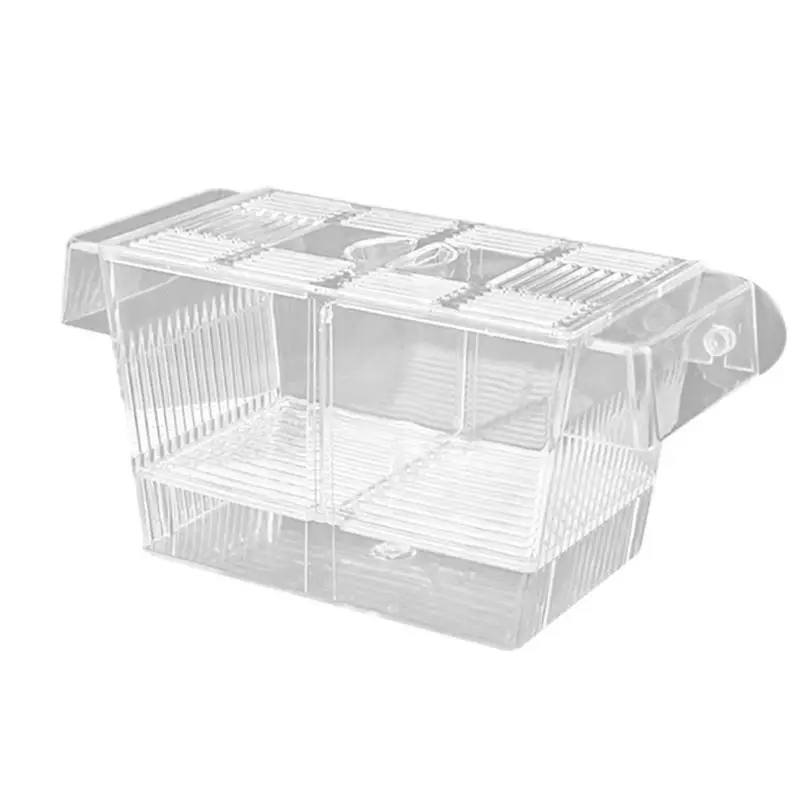 Fish Breeding Box Acrylic Hatchery Incubator Fish Tank Divider Aquarium Breeder Box Fish Acclimation Box Nursery Injured Hatcher